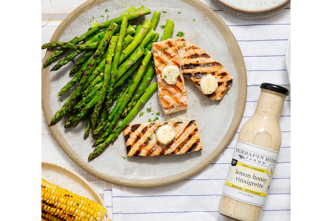 Lemon Honey Salmon Filet with Terrapin Ridge Farms' Lemon Honey Compound Butter Lemon Honey Salmon Filet with Terrapin Ridge Farms' Lemon Honey Compound Butter